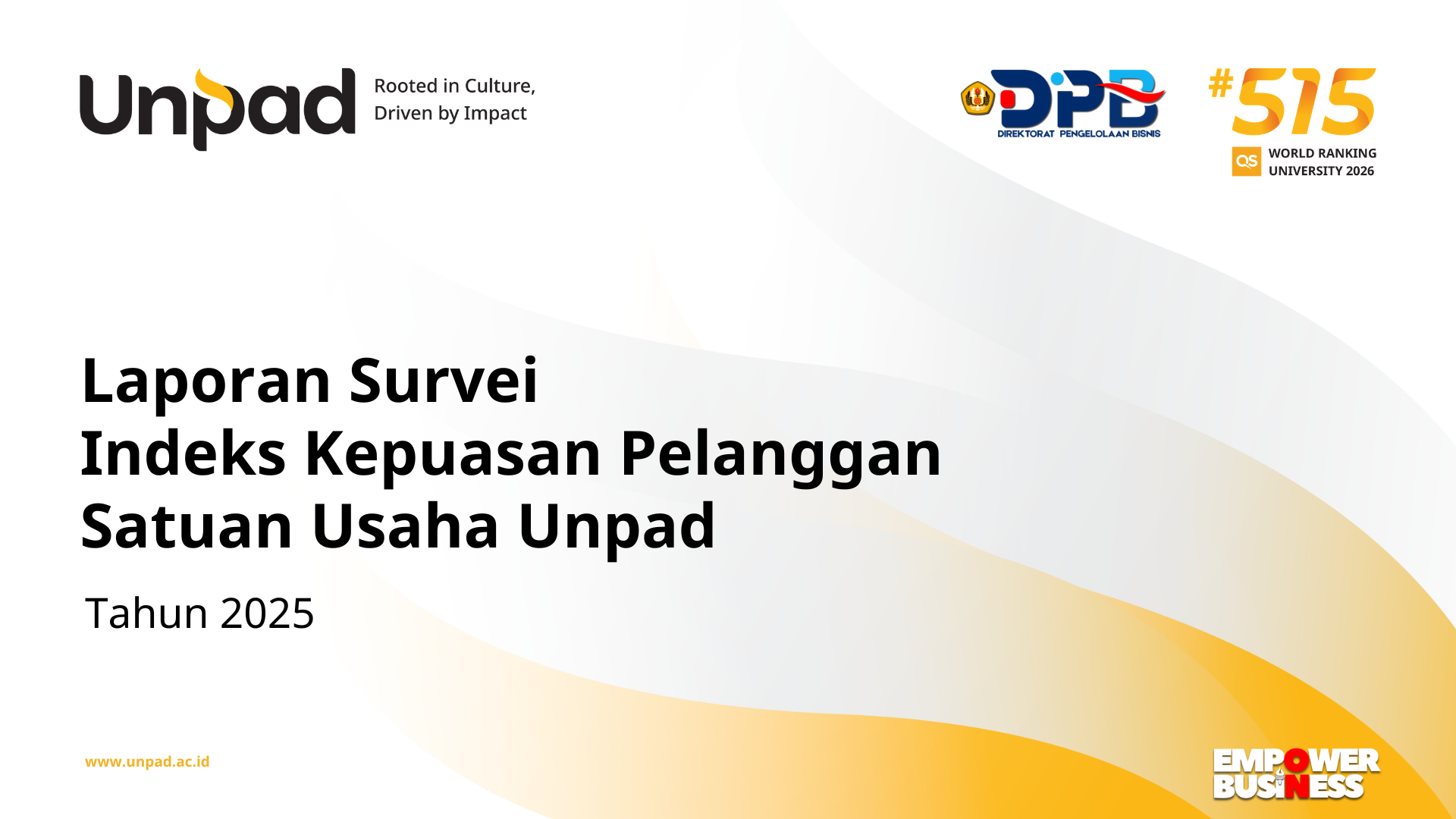 Indeks Kepuasan Pelanggan Satuan Usaha (SU)