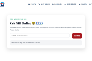 CEK Online Validitas NIB Nomor Induk Berusaha