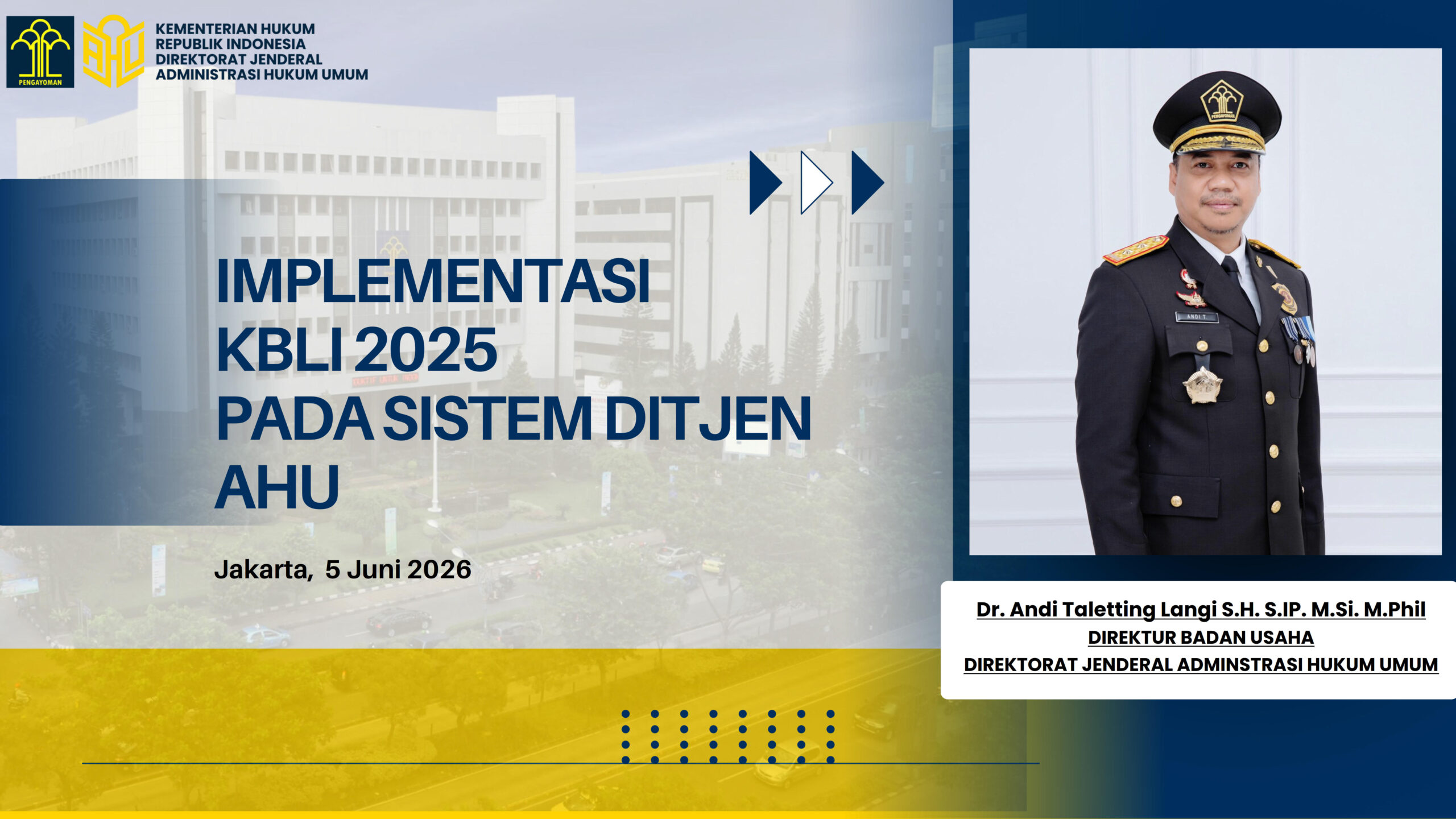 Implementasi KBLI 2026 Pada Sistem Ditjen AHU